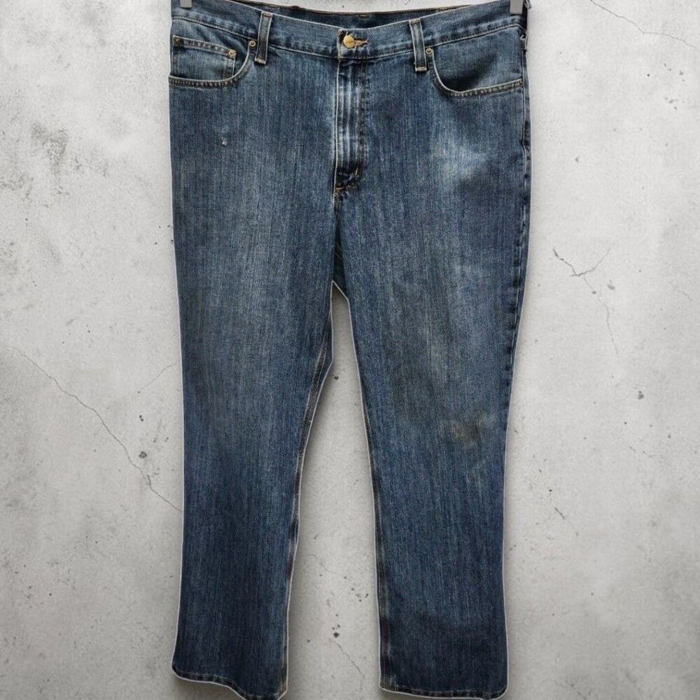 Carhartt Relaxed Fit Holter Work Jeans Mens 38x30 Blue Frontier Straight Leg